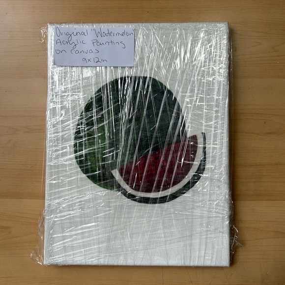 Original “Watermelon” Acrylic Painting on  Canvss - Picture 3 of 3